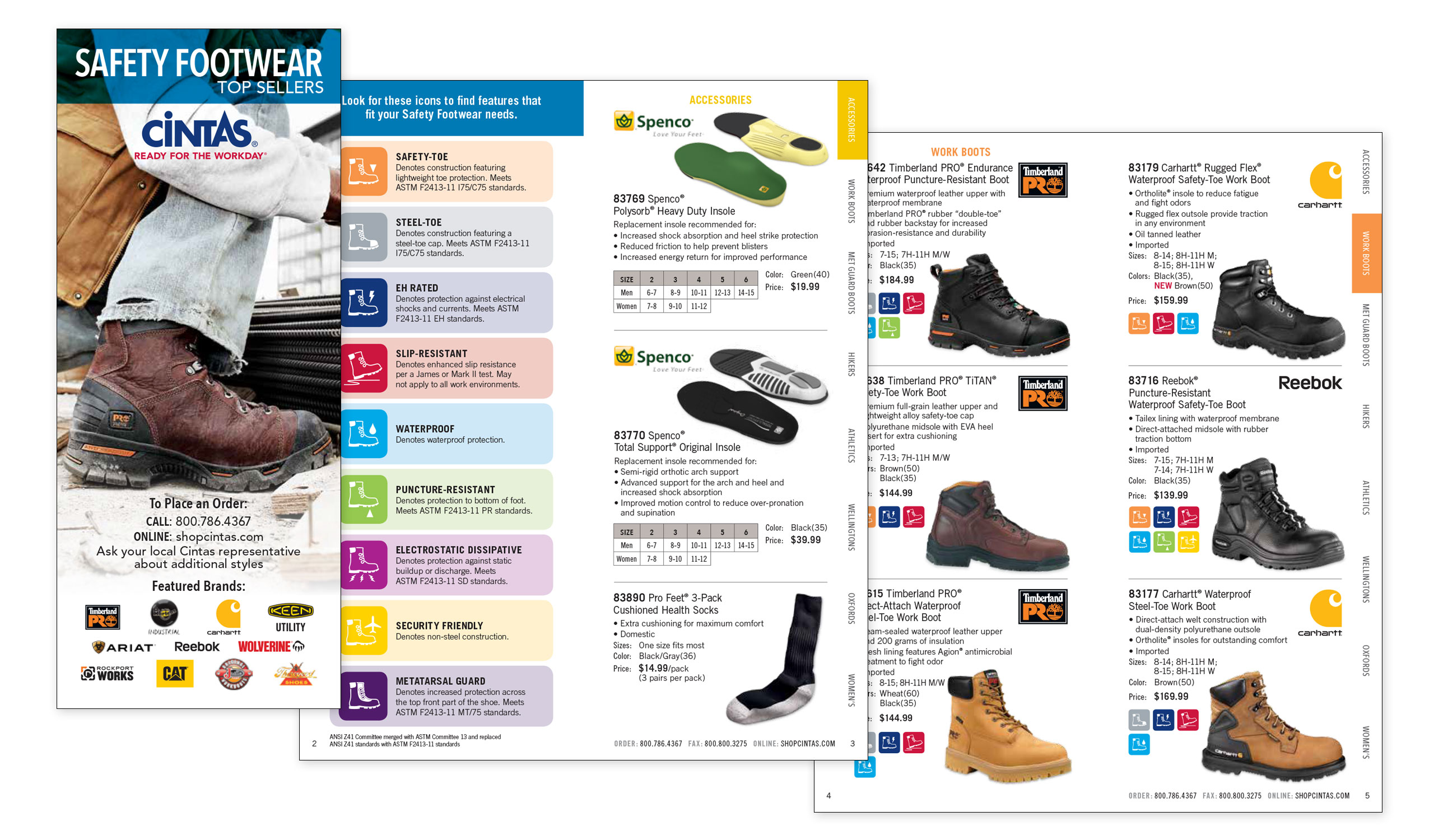 catalog design for uniform company focusing on footwear